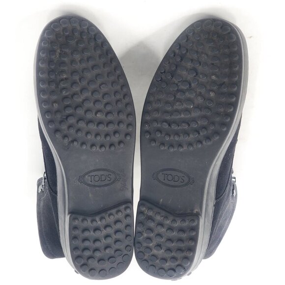 TOD'S Men's Black Suede Lace Up Boots Zip Unisex - Picture 11 of 11